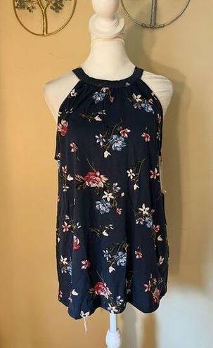 Market & Spruce NWT!  Blue Pink Floral Sleeveless Blouse Medium