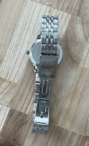 Seiko  Ladies Watch Black Dial with Train motif Stainless Bracelet and hands