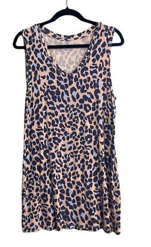 LOGO By Lori Goldstein Lori Goldstein LoGo Leopard Print Tunic Dress Tank Size Large