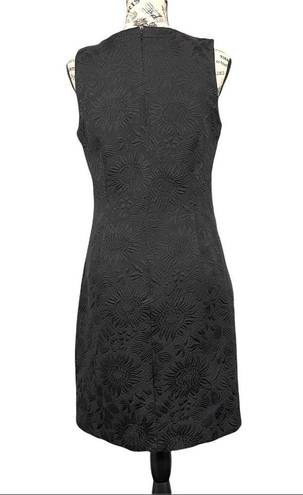 Krass&co ISDA &  Womens Floral Textured Black Career Sheath Dress