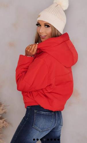 Nana Macs  Red Puffer Coat NWT