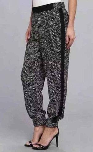 NYDJ ‎ Not Your Daughter's Jeans Black White Easyfit Track Style Pants M NWT