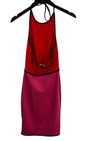 Oh My Love  London Red Pink Halter Dress Size XS