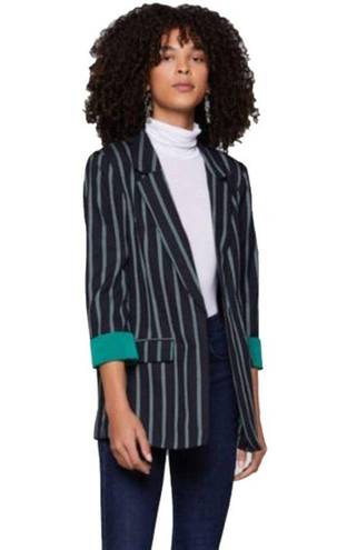 BCBGeneration  Navy Green Striped Blazer Medium