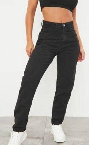 Pretty Little Thing  Black High Rise Jean Size 6 Tall