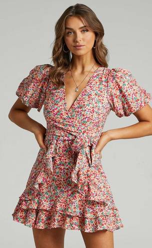 Hello Molly Floral Front Tie Dress