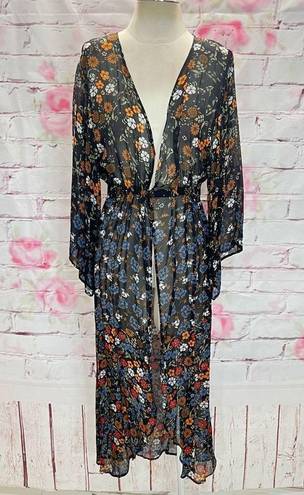 Anthropologie Floreat  Primrose Floral front fasten Kimono