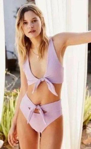 Beach Riot New! Set!  Free People Rib Dallas Emma bikini bottom lavender, size XS