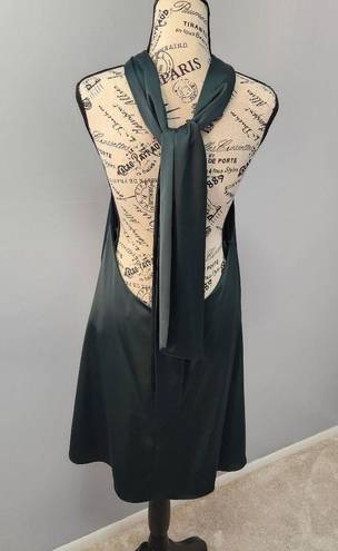 Gianni Bini NWT Taytum Satin Halter Sleeveless Evening Shift Dress Green Size L