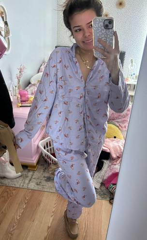 Victoria's Secret VS Flannel Fox Print Pajamas 