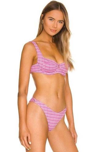 l*space NWT  Camellia Top & Cabana Bitsy Bottom Bikini Set in Electric Pink sz M