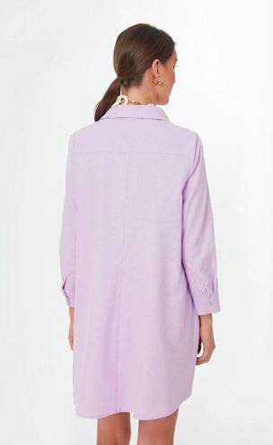 Tuckernuck  NWT POMANDER PLACE Oxford Harris in Lavender Purple Shirt Dress XXL