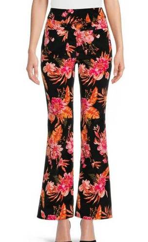 No Bo  Corduroy Floral Pants Size XL No Boundaries High Rise Flare Leg Cropped