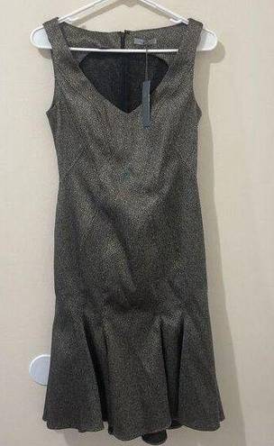 Zac Posen  Bonnie Prairie Wind/Black Fluted Scoop Neck Dress Sz 22P