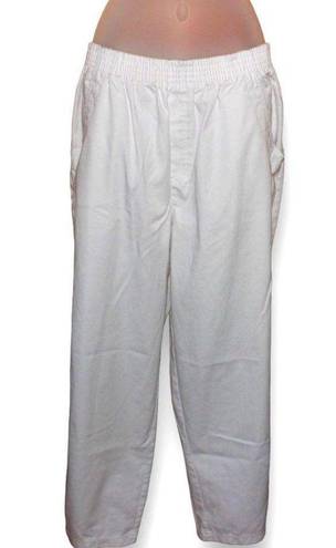 Basic Editions  White scrub pants size M