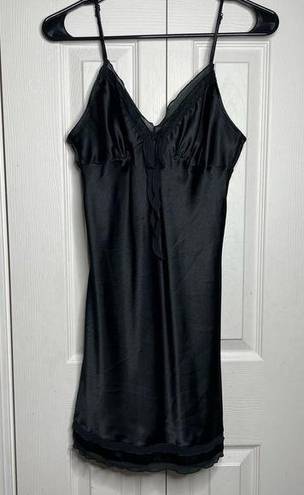 Victoria's Secret  Womens Black Slip Chemise Silky Dress Size Small NEW