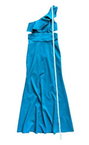 Laundry by Shelli Segal  Teal One-Shoulder Gown Size 4