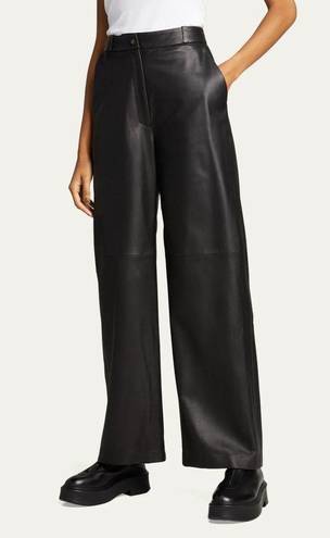 L.A.M.B. Loulou Studio Noro Leather Pants in Black Small New Womens Trousers