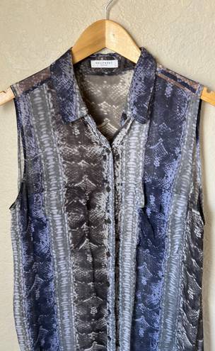 Equipment Blue Snake Print Tank