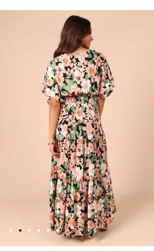 Petal and Pup  Peach Floral Cautilina Maxi Dress