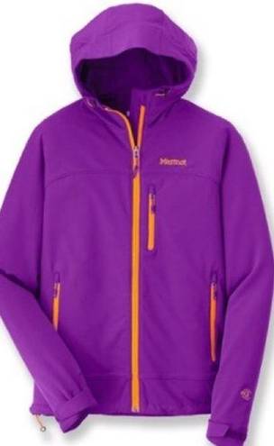 Marmot  Purple M3 Tempo Soft-Shell Hooded Zip Jacket Size Small