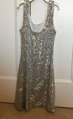 Alythea  silver sequined mini dress size medium