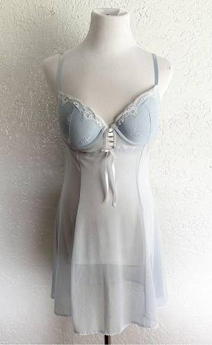 Fashion Bug Powder blue‎ sheer negligee