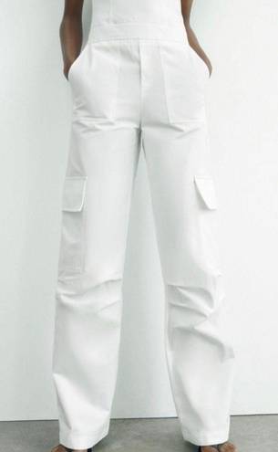 ZARA White Cargo Jumpsuit