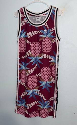 Adidas Women’s  X Farm Rio pineapple and polka dot jersey knee length dress