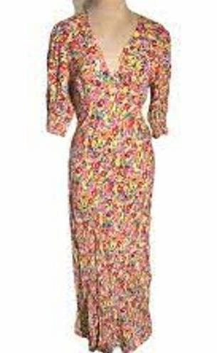 Target Rixo x  Floral Puff Sleeve Dress Womens Size 10 NWT NEW