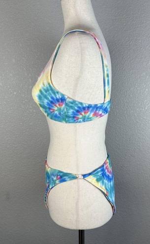 Skatie  x The Salty Blonde Suzanne Penny Bikini Size Medium Oahu Rainbow Tie Dye