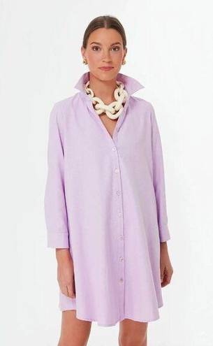 Tuckernuck  NWT POMANDER PLACE Oxford Harris in Lavender Purple Shirt Dress XXL