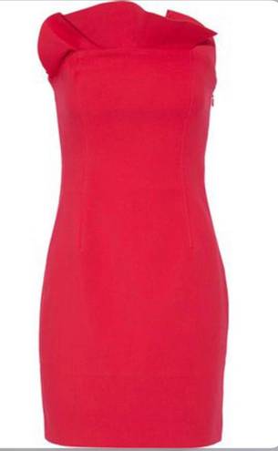 Cinq à Sept CINQ A SEPT Strapless Ruffle Marcy Dress Camilla Red