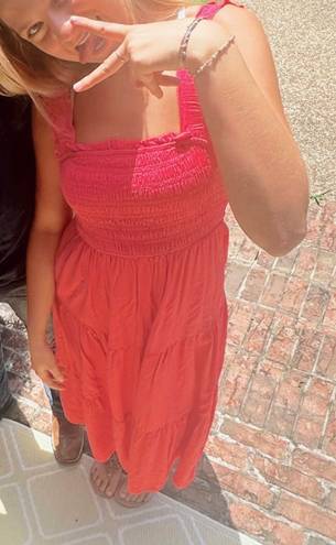 pink maxi dress