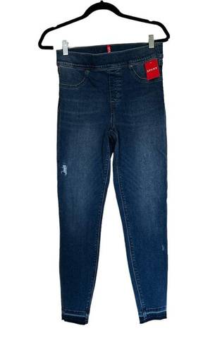 Spanx NWT  Distressed Ankle Skinny Jeans Medium Wash  Pull On Shaping