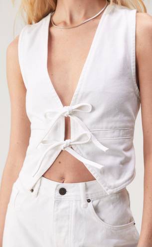 Nasty Gal White Denim Vest