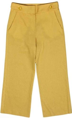 Veronica Beard  • Aubrie High Rise Wide Leg Linen Crop Pant Vintage Yellow