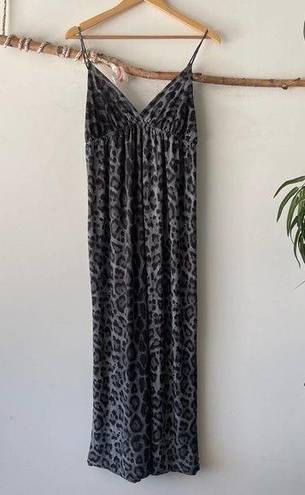 Rhapsody  XL Grey Animal Print Boho Summer Maxi Dress