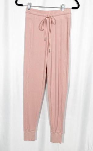 Anthropologie  X Daily Practice High Rise Ribbed Joggers: Blush Pink