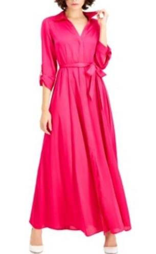 INC  Belted Maxi ShirtDress in Pink Tutu, Size 10 New w/Tag Retail $120