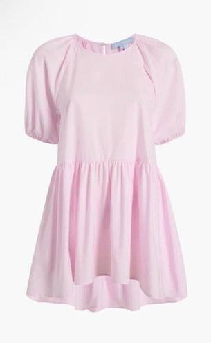 Hill House  Blouse Size Small Pink NWT Francesca Top Ballerina Cotton Peplum