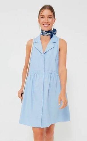 Tuckernuck  Oxford Blue Sleeveless Royal Shirt Dress