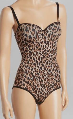 Marilyn Monroe Intimates Tan Leopard Convertible Shaper Bodysuit