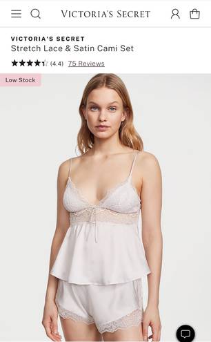 Victoria's Secret Satin Lace Cami & Short Set