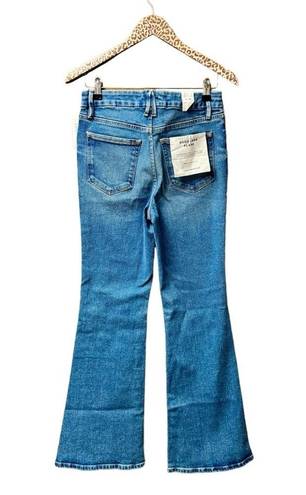 Good American NEW  Good Legs Flare Twisted Slit Denim Jeans Blue Indigo 4 27 NWT