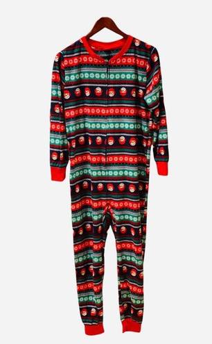 One Piece Christmas Pajamas PJs Fair Isle Frosty  Zip Up Red S