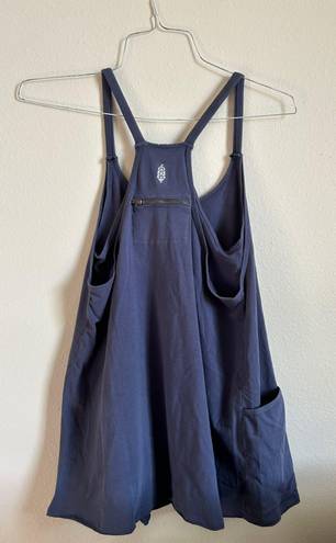 Free People Movement Hot Shot Mini Dress | XS | Blue Indigo