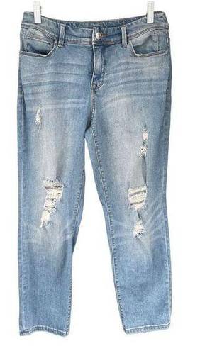 Chico's 1265 Chico’s Distressed Crop Stretch Jeans Size 29