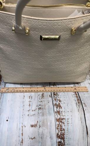 Tahari French Vanilla Triple Entry Satchel