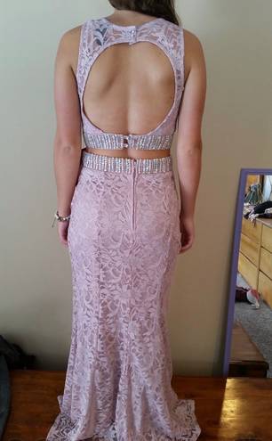 Trixxi Pink Two Piece Prom Dress 